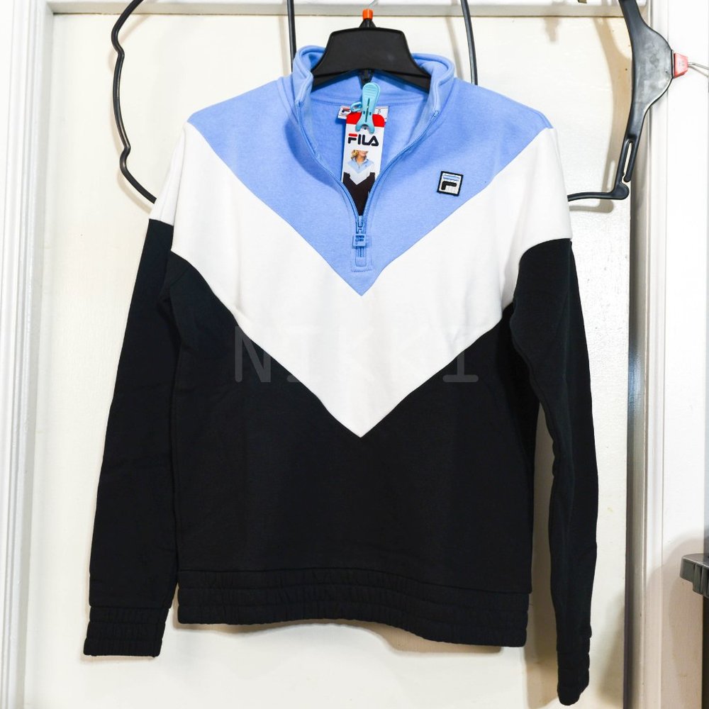 Women's Fila Pullover Sweater in Blue - Picture 7 of 10